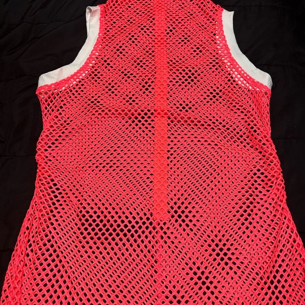 Fashion Nova Pink Mesh Swim Coverup